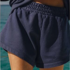 Navy Blue Button-Detail daily drills set